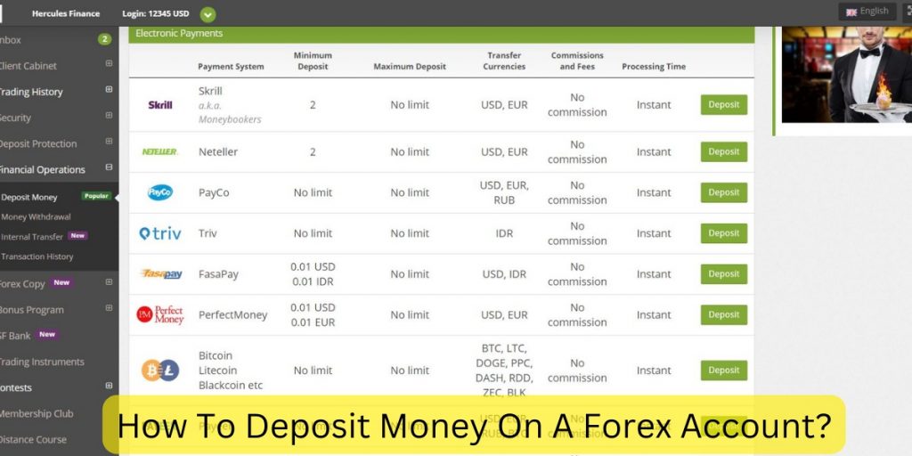 How To Deposit Money On A Forex Account?